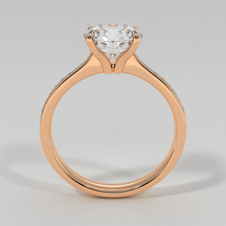 Open Setting Solitaire Engagement Ring In Rose Gold Designed by FANCI Bespoke Fine Jewellery