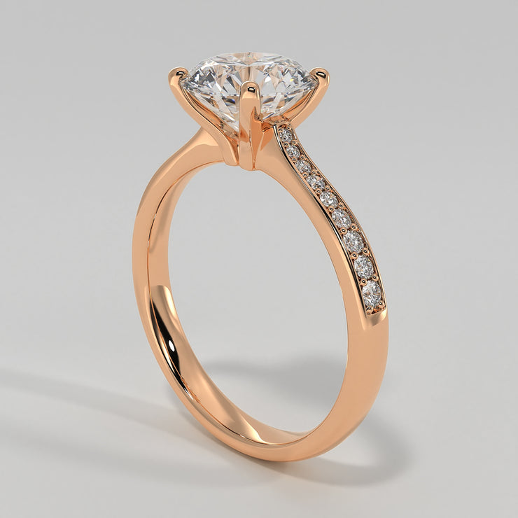 Open Setting Solitaire Engagement Ring In Rose Gold Designed by FANCI Bespoke Fine Jewellery