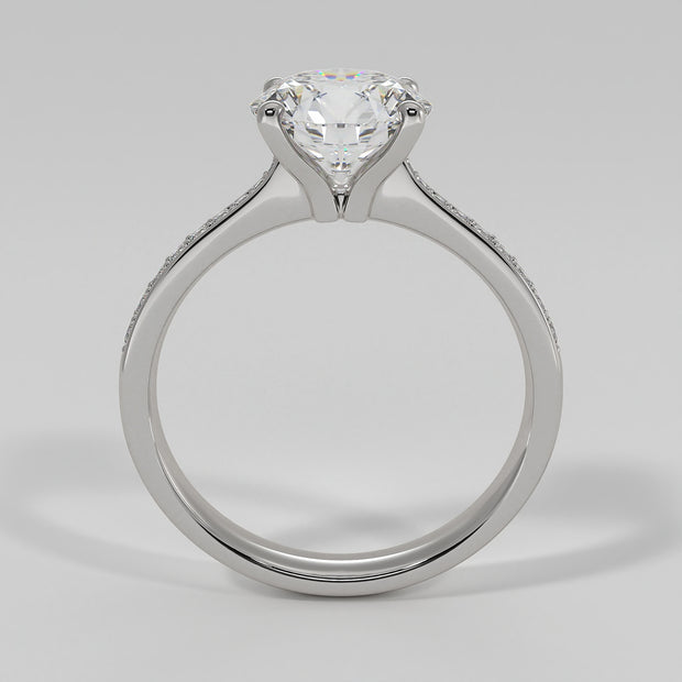 Open Setting Solitaire Engagement Ring In White Gold Designed by FANCI Bespoke Fine Jewellery