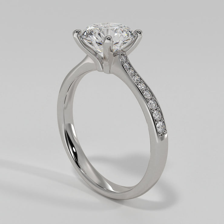 Open Setting Solitaire Engagement Ring In White Gold Designed by FANCI Bespoke Fine Jewellery