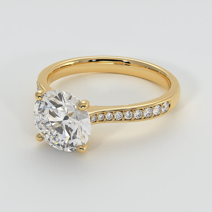 Open Setting Solitaire Engagement Ring In Yellow Gold Designed by FANCI Bespoke Fine Jewellery