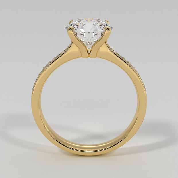 Open Setting Solitaire Engagement Ring In Yellow Gold Designed by FANCI Bespoke Fine Jewellery