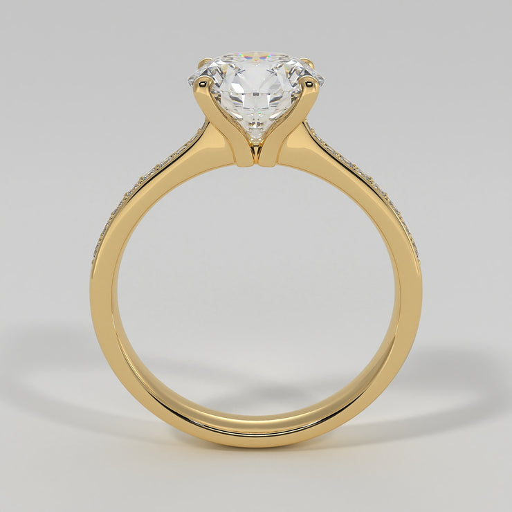 Open Setting Solitaire Engagement Ring In Yellow Gold Designed by FANCI Bespoke Fine Jewellery