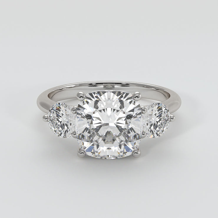 Open Setting Trilogy Engagement Ring In White Gold Designed by FANCI Bespoke Fine Jewellery