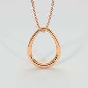 Open Tear Pendant In Rose Gold Designed by FANCI Bespoke Fine Jewellery