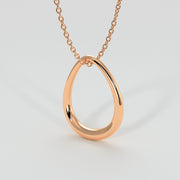 Open Tear Pendant In Rose Gold Designed by FANCI Bespoke Fine Jewellery