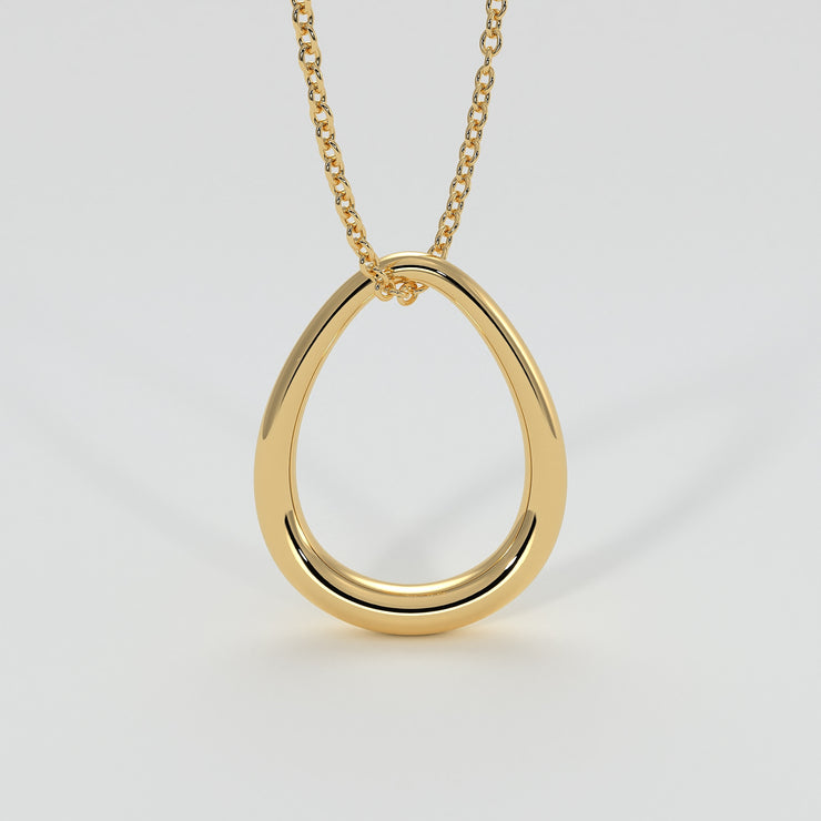 Open Tear Pendant In Yellow Gold Designed by FANCI Bespoke Fine Jewellery