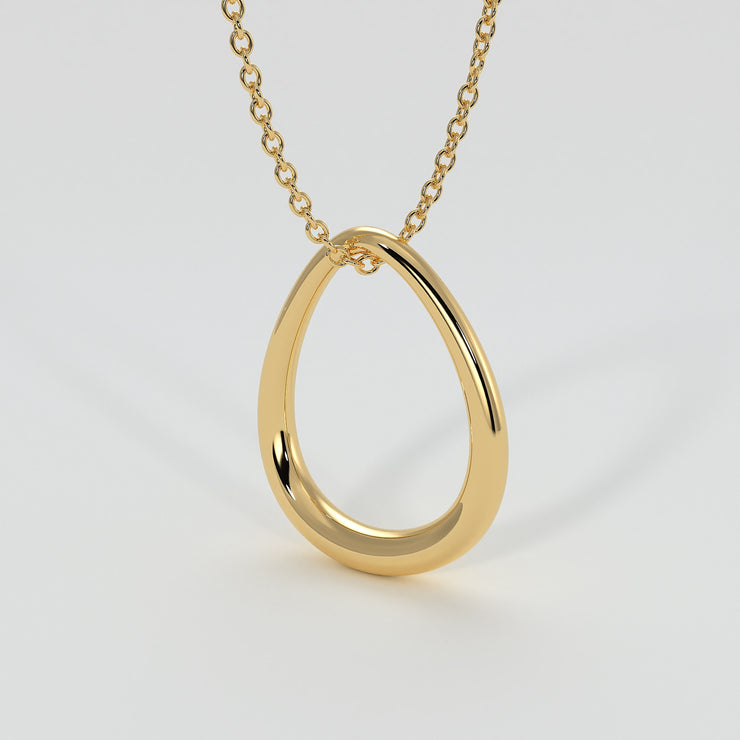 Open Tear Pendant In Yellow Gold Designed by FANCI Bespoke Fine Jewellery