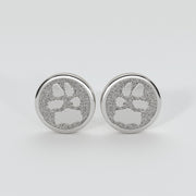 Bespoke Paw Print Cufflinks Manufactured In 925 Silver By FANCI Bespoke Fine Jewellery