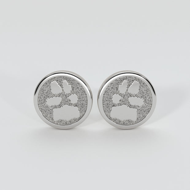 Bespoke Paw Print Cufflinks Manufactured In 925 Silver By FANCI Bespoke Fine Jewellery