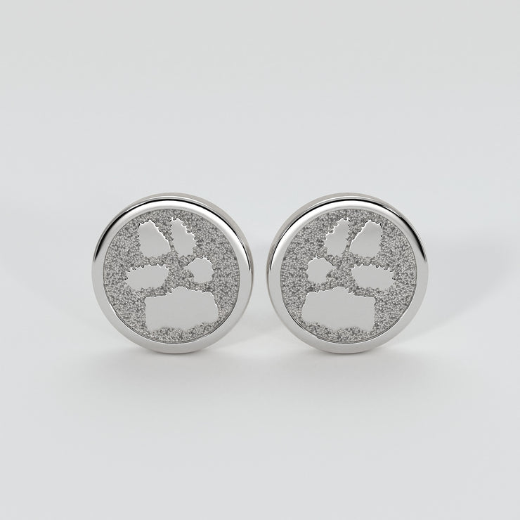 Bespoke Paw Print Cufflinks Manufactured In 925 Silver By FANCI Bespoke Fine Jewellery