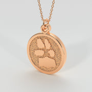 Bespoke Paw Print Pendant In Rose Gold Designed And Manufactured By FANCI Bespoke Fine Jewellery