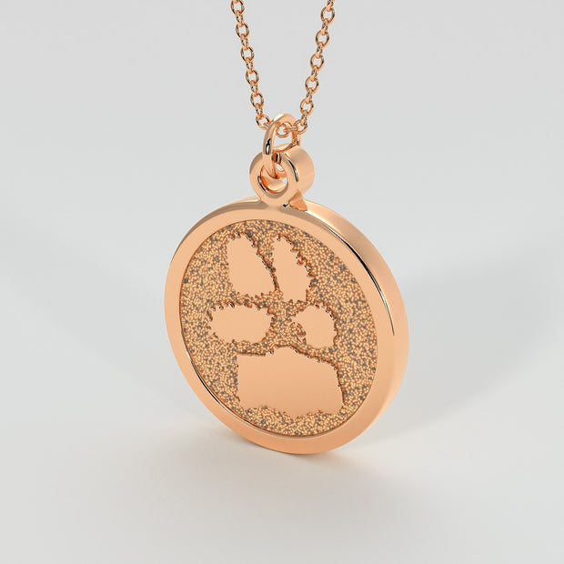 Bespoke Paw Print Pendant In Rose Gold Designed And Manufactured By FANCI Bespoke Fine Jewellery