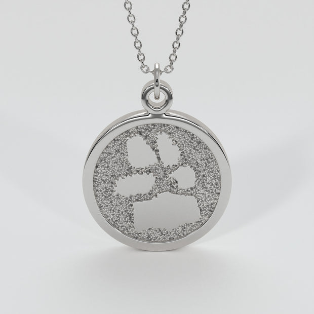 Bespoke Paw Print Pendant In White Gold Designed And Manufactured By FANCI Bespoke Fine Jewellery