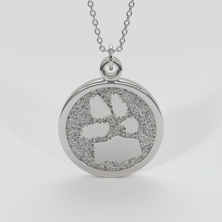 Bespoke Paw Print Pendant In White Gold Designed And Manufactured By FANCI Bespoke Fine Jewellery