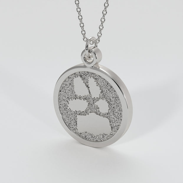 Bespoke Paw Print Pendant In White Gold Designed And Manufactured By FANCI Bespoke Fine Jewellery