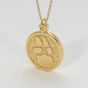 Bespoke Paw Print Pendant In Yellow Gold Designed And Manufactured By FANCI Bespoke Fine Jewellery