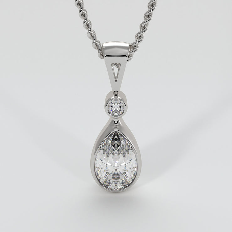 Pear Drop Diamond Necklace In White Gold Designed by FANCI Bespoke Fine Jewellery