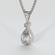 Pear Drop Diamond Necklace In White Gold Designed by FANCI Bespoke Fine Jewellery