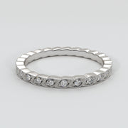 White Gold Petal Ring With Diamonds Designed by FANCI Bespoke Fine Jewellery