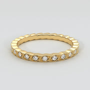 Petal Ring With Diamonds