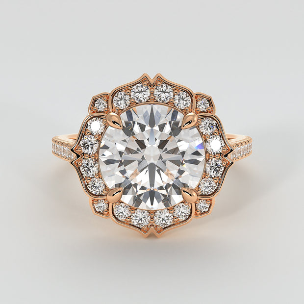 Petals Diamond Engagement Ring