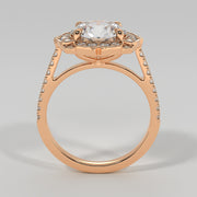 Petals Design Diamond Engagement Ring In Rose Gold Designed by FANCI Bespoke Fine Jewellery