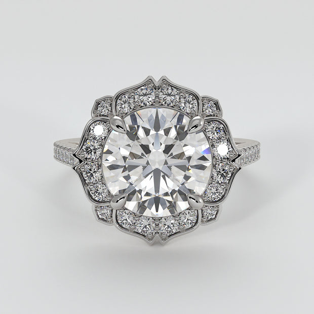 Petals Diamond Engagement Ring