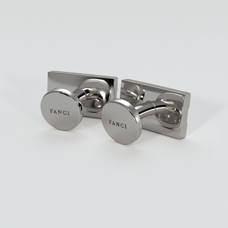 Cufflinks With Engraved Personalised Roman Numerals In Titanium Designed by FANCI Bespoke Fine Jewellery