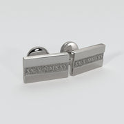 Cufflinks With Engraved Personalised Roman Numerals In Titanium Designed by FANCI Bespoke Fine Jewellery