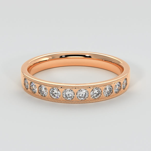 Round Diamonds In Square Settings Ring