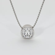 Rub Over Diamond Necklace In White Gold Designed by FANCI Bespoke Fine Jewellery