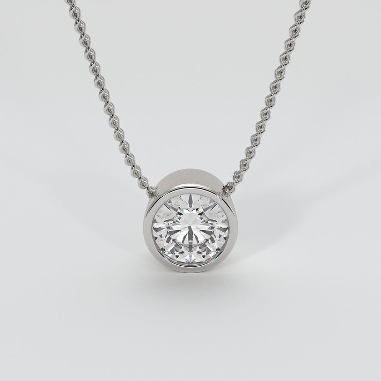 Rub Over Diamond Necklace