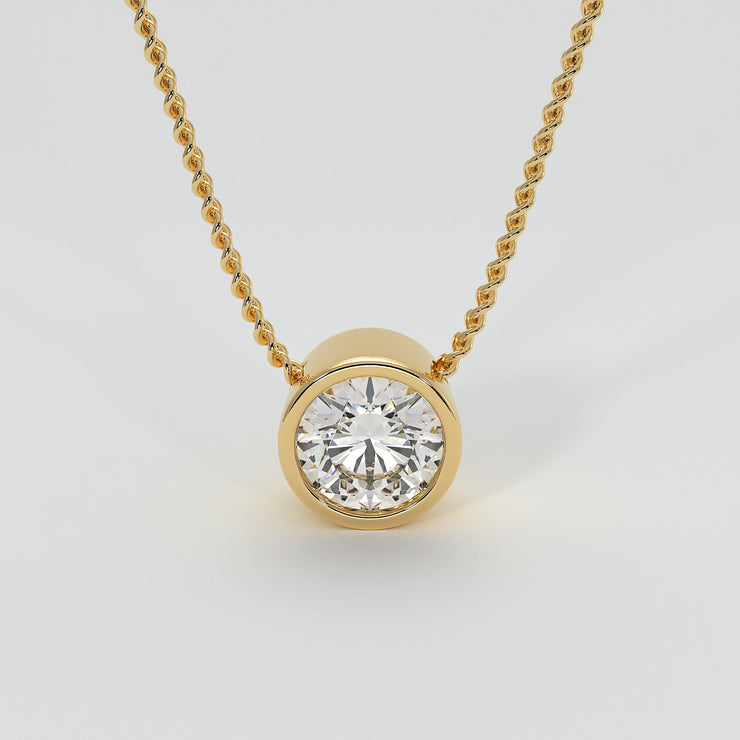 Rub Over Diamond Necklace