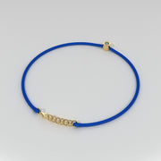 Diamond And Blue Cord Bracelet Designed by FANCI Bespoke Fine Jewellery