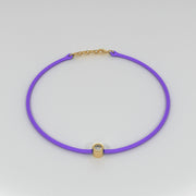 Diamond And Lilac Cord Bracelet Designed by FANCI Bespoke Fine Jewellery