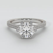 Showstopper Engagement Ring With 131 Diamonds In White Gold Designed by FANCI Bespoke Fine Jewellery
