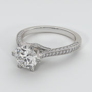 Showstopper Engagement Ring With 131 Diamonds In White Gold Designed by FANCI Bespoke Fine Jewellery