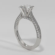 Showstopper Engagement Ring With 131 Diamonds In White Gold Designed by FANCI Bespoke Fine Jewellery