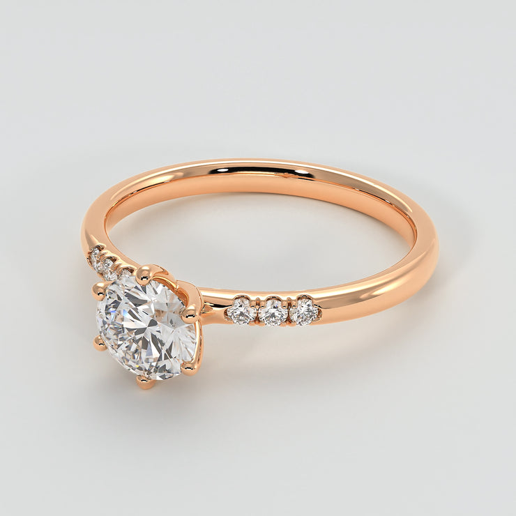 Six Claw Solitaire Engagement Ring in Rose Gold Designed by FANCI Bespoke Fine Jewellery