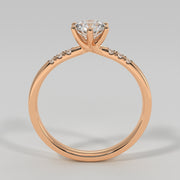 Six Claw Solitaire Engagement Ring in Rose Gold Designed by FANCI Bespoke Fine Jewellery