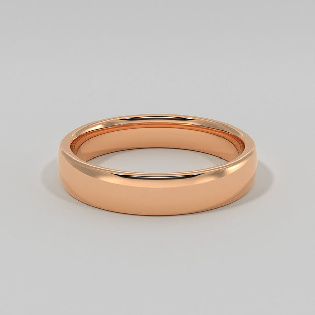 Soft Court Medium Width Wedding Band In Rose Gold Designed by FANCI Bespoke Fine Jewellery