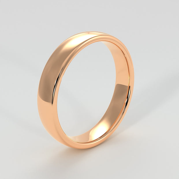 Soft Court Medium Width Wedding Band In Rose Gold Designed by FANCI Bespoke Fine Jewellery