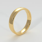 Soft Court Medium Width Wedding Band In Yellow Gold Designed by FANCI Bespoke Fine Jewellery