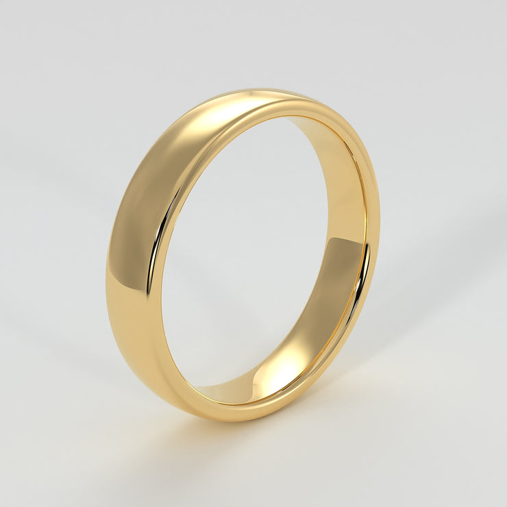 Soft Court Medium Width Wedding Band In Yellow Gold Designed by FANCI Bespoke Fine Jewellery