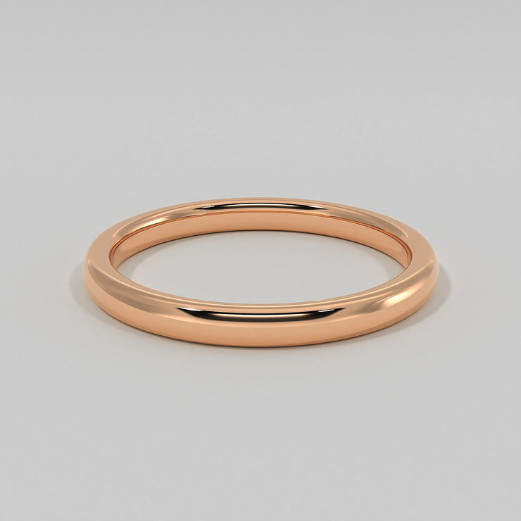 Soft Court Narrow Wedding Band In Rose Gold Designed by FANCI Bespoke Fine Jewellery