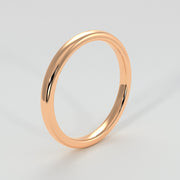 Soft Court Narrow Wedding Band In Rose Gold Designed by FANCI Bespoke Fine Jewellery