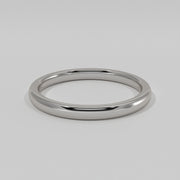 Soft Court Narrow Wedding Band In White Gold Designed by FANCI Bespoke Fine Jewellery