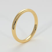 Soft Court Narrow Wedding Band In Yellow Gold Designed by FANCI Bespoke Fine Jewellery