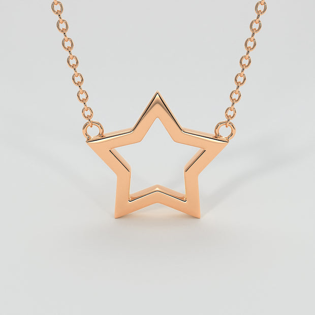 Star Necklace In Rose Gold Designed by FANCI Bespoke Fine Jewellery